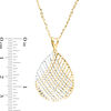 Thumbnail Image 1 of Made in Italy Diamond-Cut Lattice Teardrop Pendant in 10K Two-Tone Gold