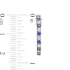 Thumbnail Image 3 of Alternating Lab-Created Blue and White Sapphire Hoop Earrings in Sterling Silver