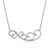 Open Hearts by Jane Seymour™ 0.15 CT. T.W. Diamond Wave Necklace in Sterling Silver - 16.5"