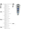 Vera Wang Love Collection Blue Sapphire and 0.30 CT. T.W. Diamond Hoop Earrings in 14K White Gold