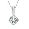 Vera Wang Love Collection 0.38 CT. T.W. Diamond and Blue Sapphire Double Frame Pendant in 14K White Gold - 19"