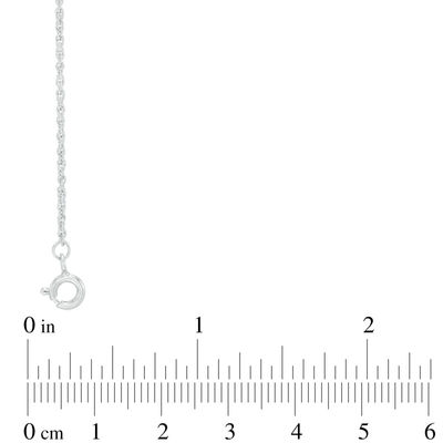 Diamond Accent Three Stone Multi-Strand Necklace in Sterling Silver - 22"