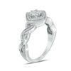 Thumbnail Image 1 of Diamond Accent Tilted Cushion Frame Twist Shank Ring in Sterling Silver