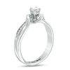 Thumbnail Image 2 of 1/10 CT. T.W. Diamond Engraved Overlay Promise Ring in Sterling Silver (1 Line)