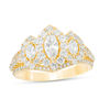 Thumbnail Image 0 of 1.95 CT. T.W. Marquise Diamond Past Present Future® Frame Engagement Ring in 14K Gold