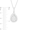 Thumbnail Image 2 of 0.95 CT. T.W. Pear-Shaped Multi-Diamond Frame Pendant in 10K White Gold