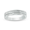 0.45 CT. T.W. Princess-Cut Diamond Double Row Wedding Band in 10K White Gold