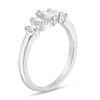 0.70 CT. T.W. Marquise Diamond Five Stone Wedding Band in 10K White Gold