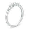 0.23 CT. T.W. Marquise Diamond Five Stone Wedding Band in 10K White Gold