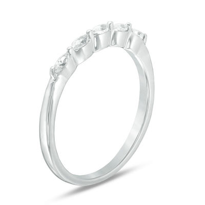 0.23 CT. T.W. Marquise Diamond Anniversary Band in 10K White Gold