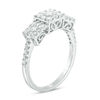 Thumbnail Image 1 of 0.70 CT. T.W. Composite Diamond Square Three Stone Ring in 10K White Gold