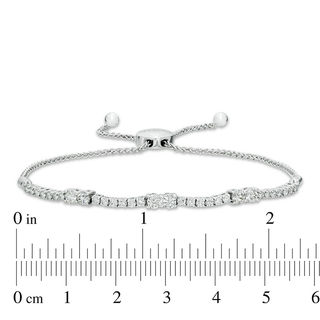 Ever Us™ 1.00 CT. T.W. Two-Stone Diamond Station Bolo Bracelet - 9.0"