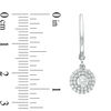 Thumbnail Image 1 of 0.75 CT. T.W. Certified Canadian Diamond Double Frame Drop Earrings in 14K White Gold (I/I2)