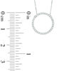 Thumbnail Image 1 of 0.16 CT. T.W. Diamond Open Circle Necklace in 10K White Gold - 17"