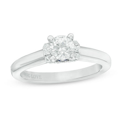 Vera Wang Love Collection CT. T.W. Diamond Solitaire Collar Engagement Ring in 14K White Gold