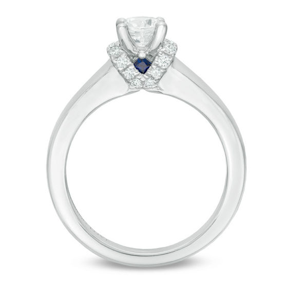 Vera Wang Love Collection CT. T.W. Diamond Solitaire Collar Engagement Ring in 14K White Gold