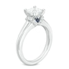 Vera Wang Love Collection 1.09 CT. T.W. Princess-Cut Diamond Solitaire Collar Engagement Ring in 14K White Gold