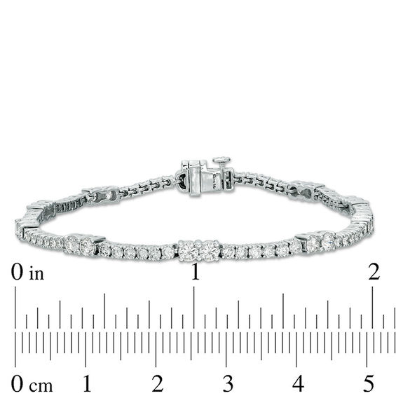 Ever Us™ 2.95 CT. T.W. Two-Stone Diamond Tennis Bracelet in 14K White Gold