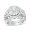 Thumbnail Image 1 of 4.00 CT. T.W. Composite Diamond Frame Three Piece Bridal Set in 14K White Gold