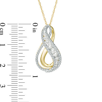 0.33 CT. T.W. Diamond Double Infinity Pendant in 10K Gold