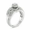 Thumbnail Image 1 of 0.75 CT. T.W. Diamond Crossover Frame Bridal Set in 14K White Gold