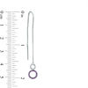 Thumbnail Image 2 of Amethyst Circle Threader Earrings in Sterling Silver