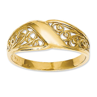 Ladies' Filigree Dome Ring in 14K Gold