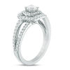 Vera Wang Love Collection 0.95 CT. T.W. Diamond Double Frame Engagement Ring in 14K White Gold