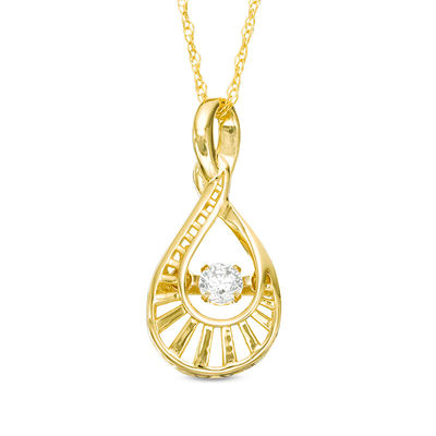 Unstoppable Love™ 0.10 CT. Diamond Solitaire Twist Loop Pendant in 10K Gold