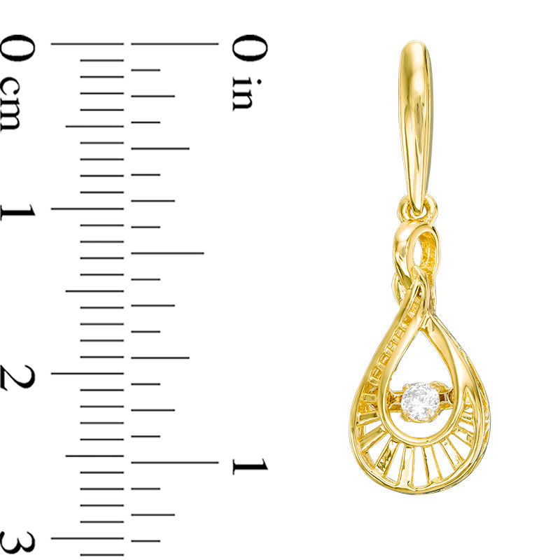 Unstoppable Love™ 0.10 CT. T.W. Diamond Twist Loop Drop Earrings in 10K Gold|Peoples Jewellers