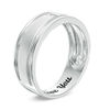 Men's 1/20 CT. T.W. Diamond Wedding Band in Sterling Silver (1 Line)