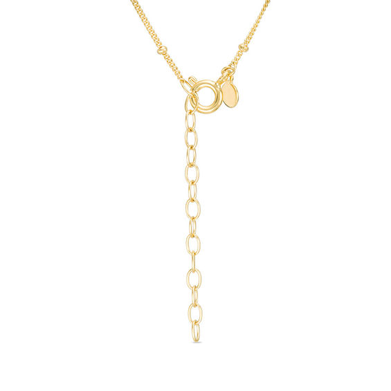 3.0-5.0mm Freshwater Cultured Pearl Heart Outline Necklace in Sterling Silver with 18K Gold Plate