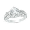 Thumbnail Image 0 of 7.0mm Lab-Created White Sapphire Multi-Row Swirling Crossover Ring in Sterling Silver