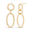 Interlocking Open Drop Earrings in 10K Gold