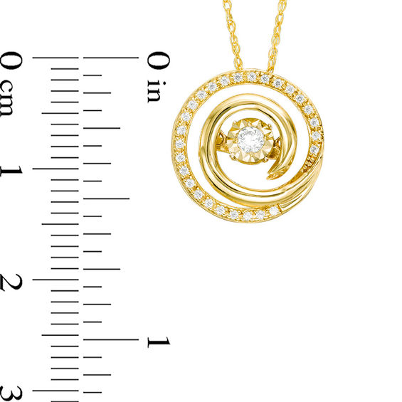 Unstoppable Love™ 0.13 CT. T.W. Diamond Swirl Frame Pendant in 10K Gold