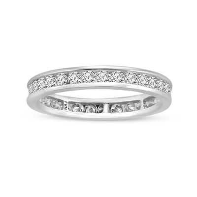 CT. T.W. Diamond Eternity Channel Set Wedding Band in 14K Gold