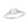 0.58 CT. T.W. Princess-Cut Diamond Engagement Ring in 14K White Gold