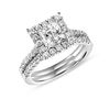 1.18 CT. T.W. Princess-Cut Diamond Frame Bridal Set in 14K White Gold