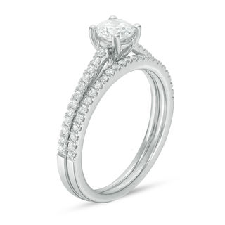 0.75 CT. T.W. Certified Canadian Diamond Bridal Set in Platinum (H/VS2)