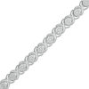 Thumbnail Image 0 of 1.00 CT. T.W. Composite Diamond "XO" Link Bracelet in 10K White Gold - 7.5"