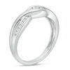 0.20 CT. T.W. Diamond Three Stone Bypass Twist Ring in 10K White Gold