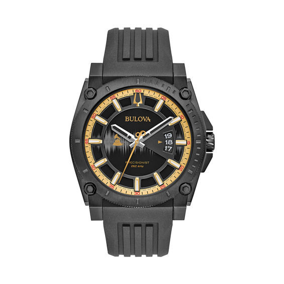 Bulova Precisionist Special GRAMMY® Edition Black IP Strap Watch (Model: 98B294)