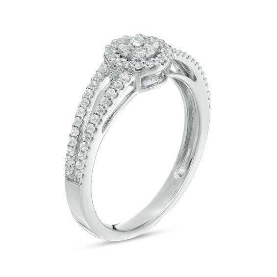 0.38 CT. T.W. Composite Diamond Frame Ring in 10K White Gold