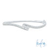 Thumbnail Image 2 of Ever Us™ 1.95 CT. T.W. Two-Stone Diamond Bypass Bangle in 14K White Gold