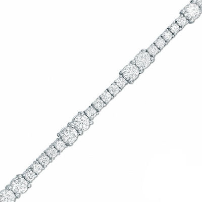 Ever Us™ CT. T.W. Two-Stone Diamond Tennis Bracelet in 14K White Gold