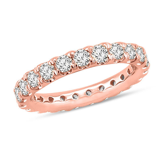 1.95 CT. T.W. Diamond Eternity Wedding Band in 14K Rose Gold