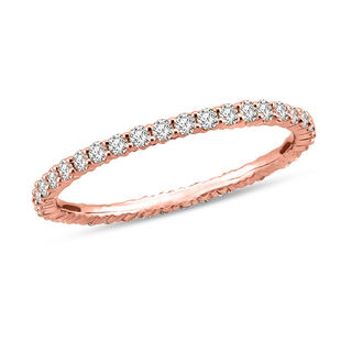 CT. T.W. Diamond Eternity Wedding Band in 14K Rose Gold