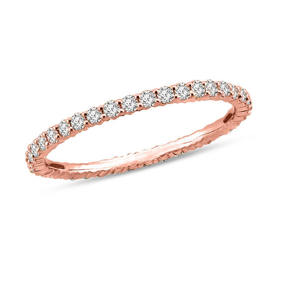 CT. T.W. Diamond Eternity Wedding Band in 14K Rose Gold