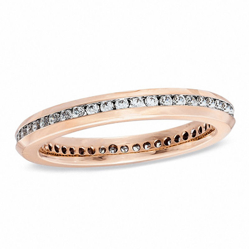 0.45 CT. T.W. Diamond Eternity Wedding Band in 14K Rose Gold|Peoples Jewellers