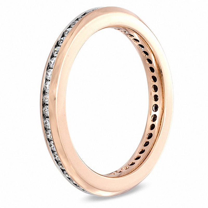 0.45 CT. T.W. Diamond Eternity Wedding Band in 14K Rose Gold|Peoples Jewellers